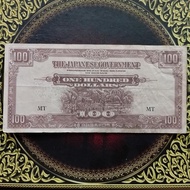 Uang JIM Pendudukan Jepang di Malaya 100 dollar 1943 vf