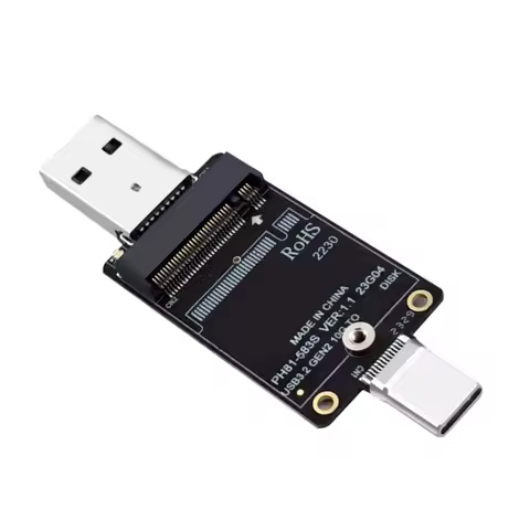 M.2 NVME SSD Adapter M.2 to USB A Type C Hard Drive Disk Converter Support M.2 SSD 2230 JMS583 10Gbp