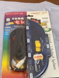 4 Input 1 Output AV Audio Video 訊號切換器