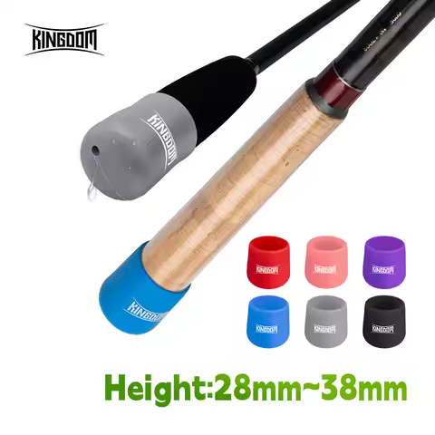 Kingdom Fishing Rod Handle Protective Case Bottom Protector Tight Silicone Rod Plug Lure Bait Fishin