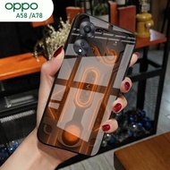 [A57] Oppo A58 Case A78/ - Oppo A58 Glitter Glass Softcase A78/ Oppo A58 Mobile Phone Case A78/ - Op