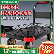 Trolley Cart Heavy Duty Fence style Foldable Portable Push Cart Multifunctional Detachable Foldable 