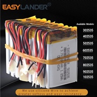 10pcs/Lot Silicone Wires 3.7V 500mAh  502535 li Polymer Li-ion Battery 302535 402535 602535 702535 8