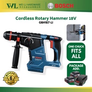 Bosch GBH187-LI ONE CHUCK 18V Cordless Rotary Hammer 3in1 hammer drill cordless drill mesin tebuk dinding battery