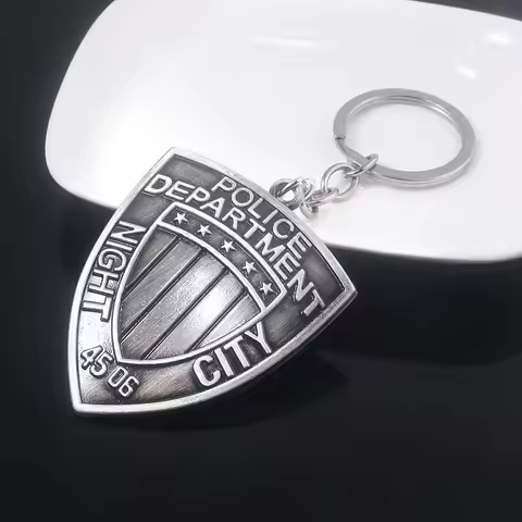Game Cyberpunk Shield Keychain Metal Enamel Pendant Badge Keyring for Women Men Cosplay Jewelry Acce