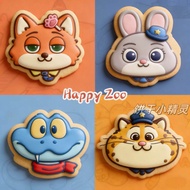 acuan biskut Cetakan Biskut Crazy Animal City Nick Judy Leopard Pegawai Polis Gary Cartoon Clay Cook