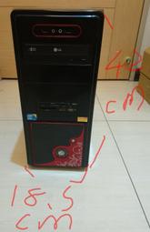 電腦機殼+硬碟+電源供應器+DVD燒錄機+讀卡機(長:40CM寬:18.5高:42CM)殼1+送鍵盤+滑鼠