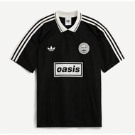 Adidas x Oasis FC Jersey Retro Polo Black Unisex Tshirt T-shirt Baju Bola Oversize Vintage Korean St