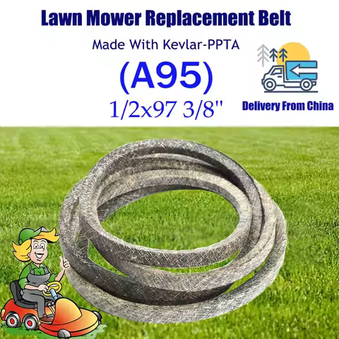 Deck Belt (1/2"x97 3/8") For Lawn Mower Dry Cloth （A95) Made With Kevlar For Vehicles V BELT For A/Y