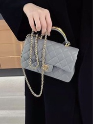 Chanel🩶22B 金屬灰色手柄Mini CF 全新全套💖✨秋冬新款❤️‍🔥