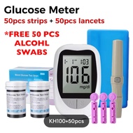 🔥 KH FULL SET 50 🔥 Glucometer Test Kits with Strips Glucose Meter Complete Set Glucose Blood Test Ma