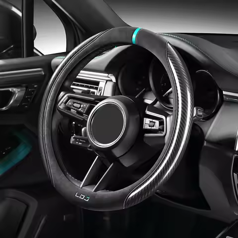 For Audi Q2L A5L A3 A3L A4L A5 A6L A7 carbon fiber suede car steering wheel cover