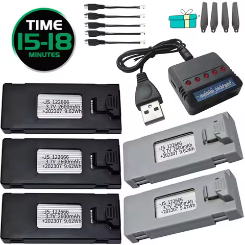 3.7V 2600mAh RC Drone Battery for E88 E88PRO E88MAX E525 E99 E99PRO E99S P1 P5PRO K3 S1 P8 K6MAX K9M