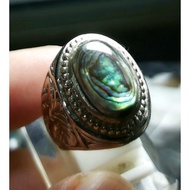 Abalone Shell - Agate Ring