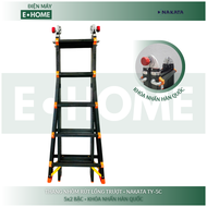 Nakata TY5C | Thang Nhôm Gấp Đa Năng Nakata TY-5C 5 Bậc x 2 - Khóa Nhấn - Hàng Chính Hãng