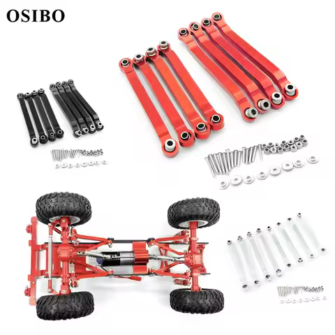 8pcs Metal Chassis Pull Rods Link Suspension Tie Rod For MN D90 D91 D96 D99 D99S MN90 1/12 RC Car Up