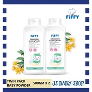 FIFFY TWIN PACK BABY POWDER 500GMX 2/SERBUK BAYI FIFFY TWIN PACK 500GMX 2