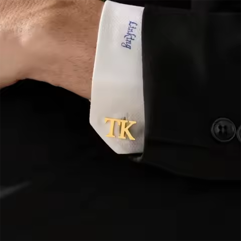 Custom Name Cufflinks LOGO Cufflink Personalized Men Jewelry Mens Shirt Initials Banquet Party Cuffl