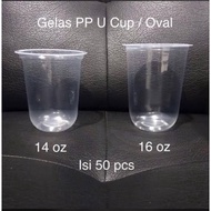16oz Oval Cup / 14oz Oval Plastic Cup 12oz 14oz 16oz @ 50pcs