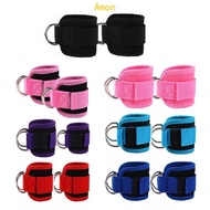 Amon 1Pair Double D Rings Ankle Cuffs Glute Kickbacks Ankle Strap Gym Ankle Strap