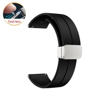 20mm Applicable for Omega X Swatch Co Branded Planet Watch With Magnetic Silica Gel Strap Moon Rubber Bracelet Men Women Black