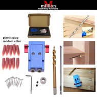 millionhardware - Pocket Hole Jig Drill Jig Kit W/ Step Drilling Bit Woodworking Tool