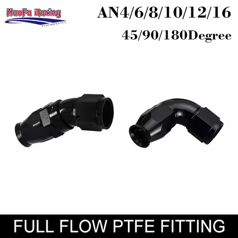 AN4 AN6 AN8 AN10 AN12 AN16 PTFE Full Flow Swivel Hose End Fitting Universal Aluminum Swivel Fitting