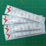 STICKER INNOO ROOF RACK CERMIN BELAKANG ATAU ROOF BOX ORI LOOK SET 2PCS