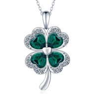 Four-leaf Clover Necklace 925 Sterling Silver Clover Pendant Necklace Clover Jewelry Ladies Gift