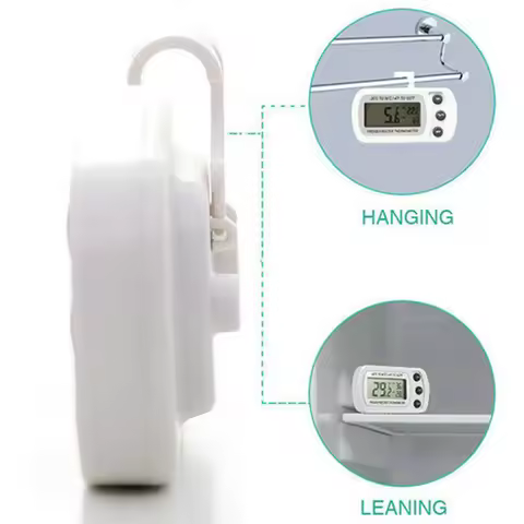 Thermometer Waterproof Digital Thermometer for Fridge/Freezer Keep Food Fresh and Safe with Precise 
