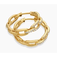 New Style Unique Original All-Match Simple Earrings Gold Gold Diamond Chain Ring Earrings U3ZB b04