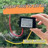 24V To 12V DC-DC Step Down Converter Module (15V-36V Input, 12V 10A Output, 120W Power), Suitable Fo
