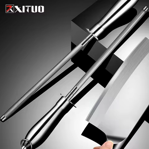 Honing Steel for All Kitchen Knife Daily Sharpening Maintenance Stainless Steel Handle Sharpening Ro