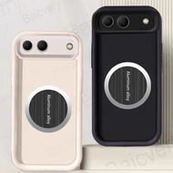 For Infinix Hot 60i 5G / Tecno Spark GO 5G 2025 KM8 Soft Shock Proof Matte Cover With Iron Sheet Sti