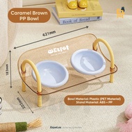 EZPET [EZ Color Pop Twin Pet Bowl] Adjustable Double Feeding & Water Bowl | Cat Food Bowl