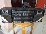 Vintage National RX-CT800 懷舊雙卡錄音機 收音機