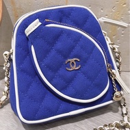 CHANEL 藍色網球拍mini包