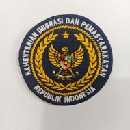 IMIPAS logo embroidery of the Ministry of Imigration and the Community of the Republic of Indonesia 