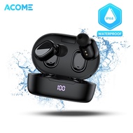 Acome T1 Headset Earphone Bluetooth 5.0 TWS LED Garansi Resmi 1 Tahun Airdots T1