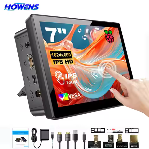 HOWENS 7 inch Touch Screen Raspberry Pi 3 4 HDMI Touch Monitor Banana Pi Industrial Display for Type