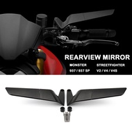 For Ducati Monster 937 SP 2021 2022 2023 Motorcycle Streetfighter V4 S V4S V2 Rearview Mirror 360° Adjustable Rear View Mirrors