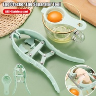 1Pc Egg Cracker Egg Separator Tool Handheld Egg Opener With Egg Yolk White Separator Stainless Steel