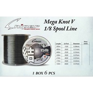 Sniper Fishing line Mega Knot V 1/8 Spool Black Japan Material Mono Line Tali pancing From 595meter
