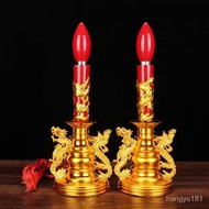 WJledLongfeng Lights Plastic Electric Candle Light Amass Fortunes Altar with God of Wealth Guanyin Buddha Lamp Decoratio