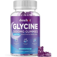 Glycine 3g(3000 mg) Glycine s untuk, Melegakan, Perisa Blueberry, Tanpa Gula, Bukan GMO,, 60 Kapsul.