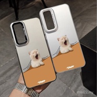 Cute Yaow Cat Creative High-End Shock-resistant Case Suitable for Samsung S25ULTRA/S23ULTRA/S24ULTRA