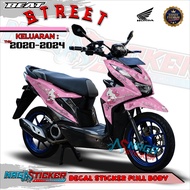 Honda Full Body Motorcycle Decal Sticker BEAT Street 2020-2024 Hello Kitty Motif BSD13 Custom Design