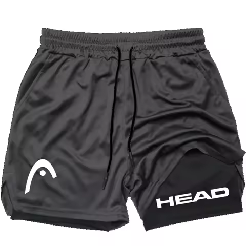 Running Fashion Shorts Men's Sportswear 2-in-1 Compression Running Shorts Double Bottom Shorts Fitne