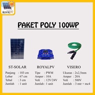 PAKET SOLAR CELL 100WP PANEL SURYA 100WP SOLAR PANEL 100WP - YOBISOO