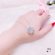 Lucky four-leaf clover necklace